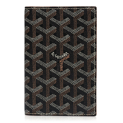 Goyard Goyardine Grenelle Passport Wallet Black Gold 1 of 8