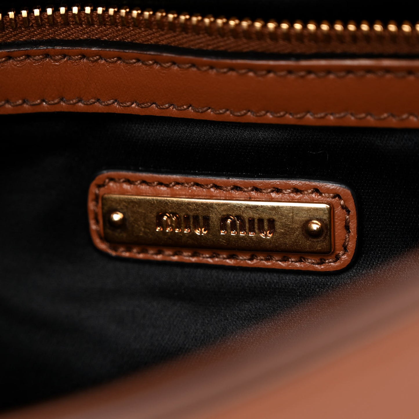 City Calf Lock Shoulder Bag Cognac