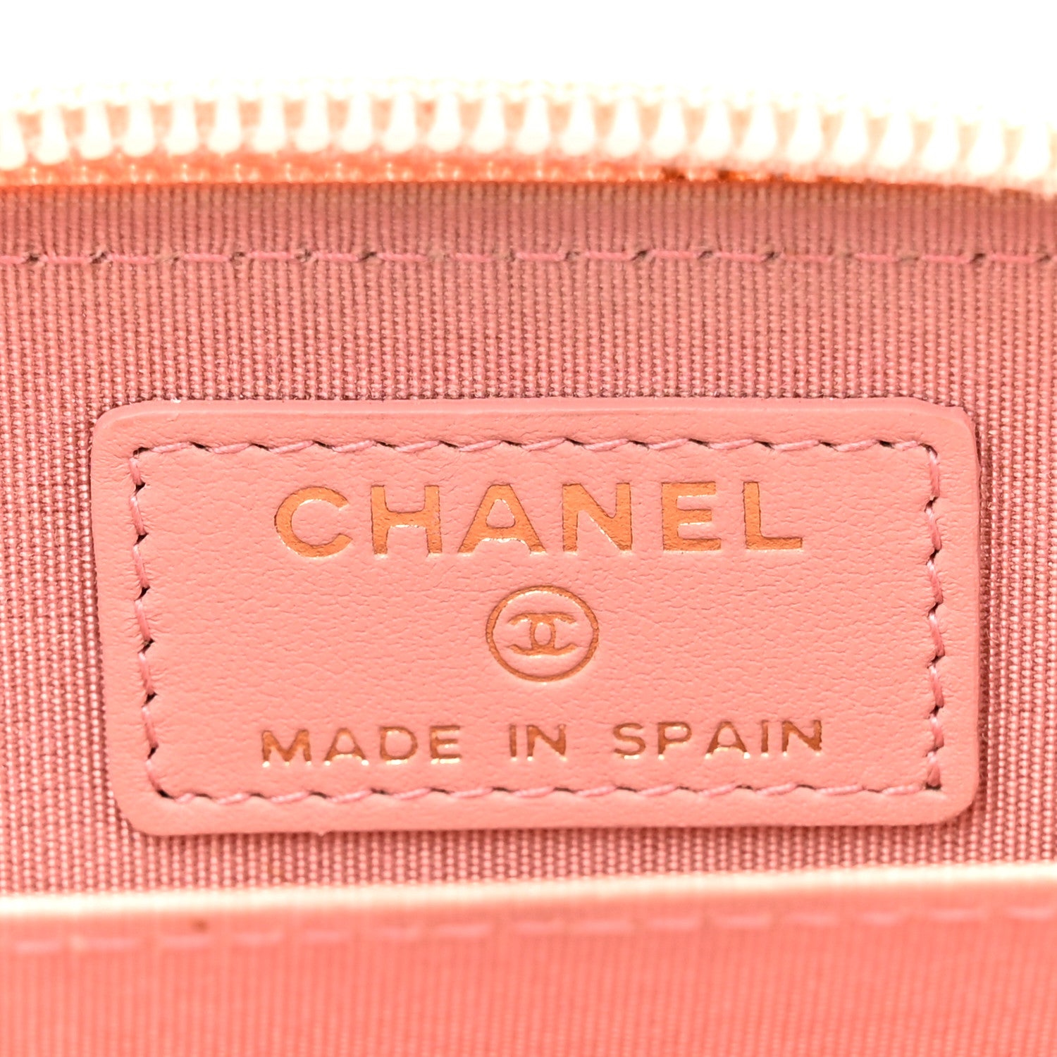 Chanel Caviar Quilted Boy Zip Around Coin Purse Wallet Light Pink 6 of 13