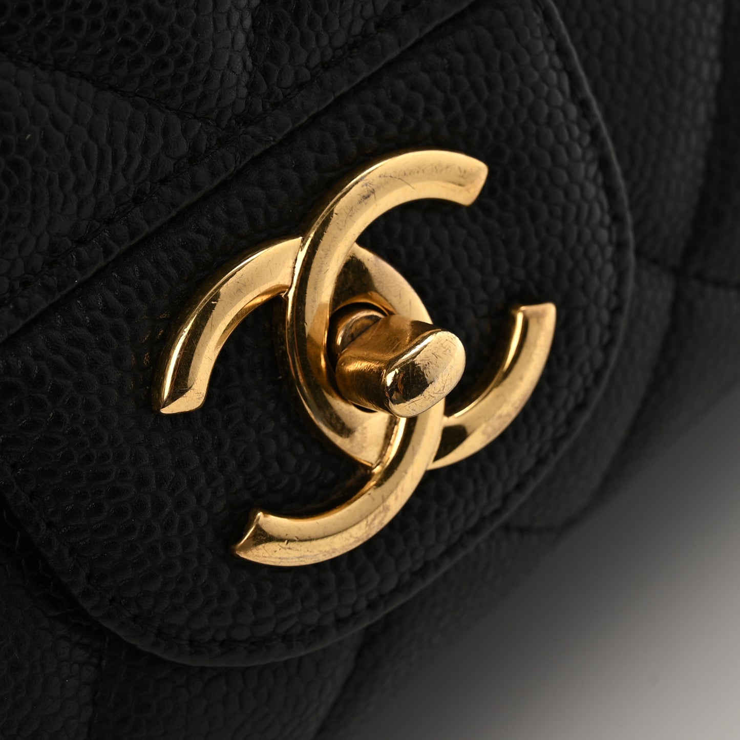 Caviar Quilted Maxi Double Flap Black