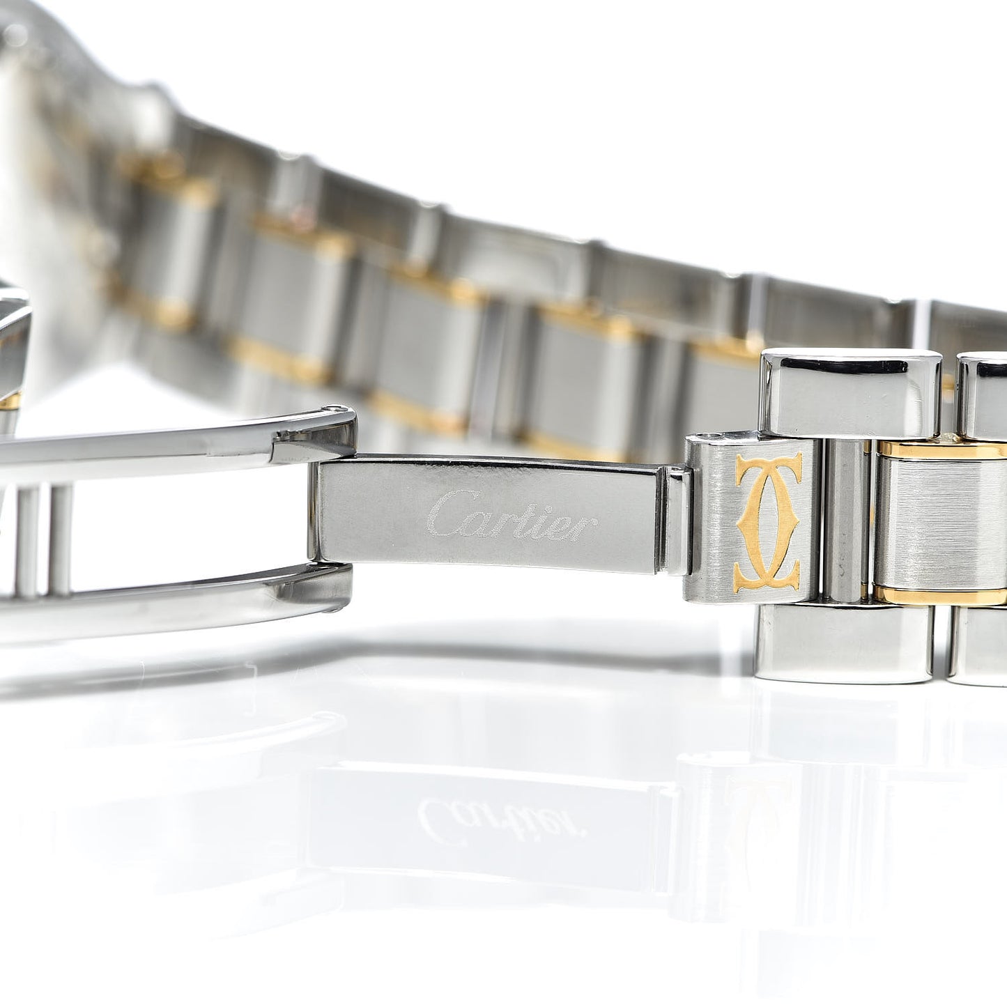 Stainless Steel 18K Yellow Gold 28mm Must De 21 Quartz Watch