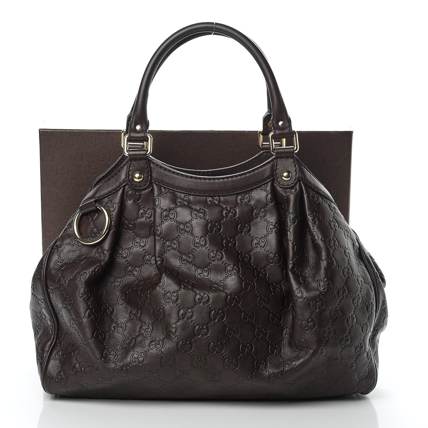 Guccissima Medium Sukey Tote Chocolate