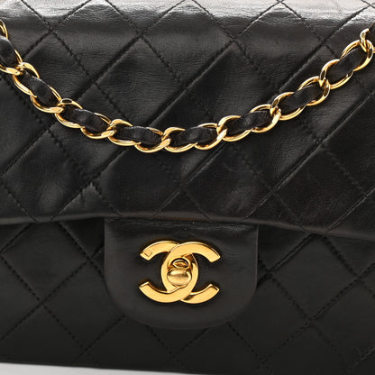 Chanel Lambskin Quilted Small Double Flap Black 8 of 11