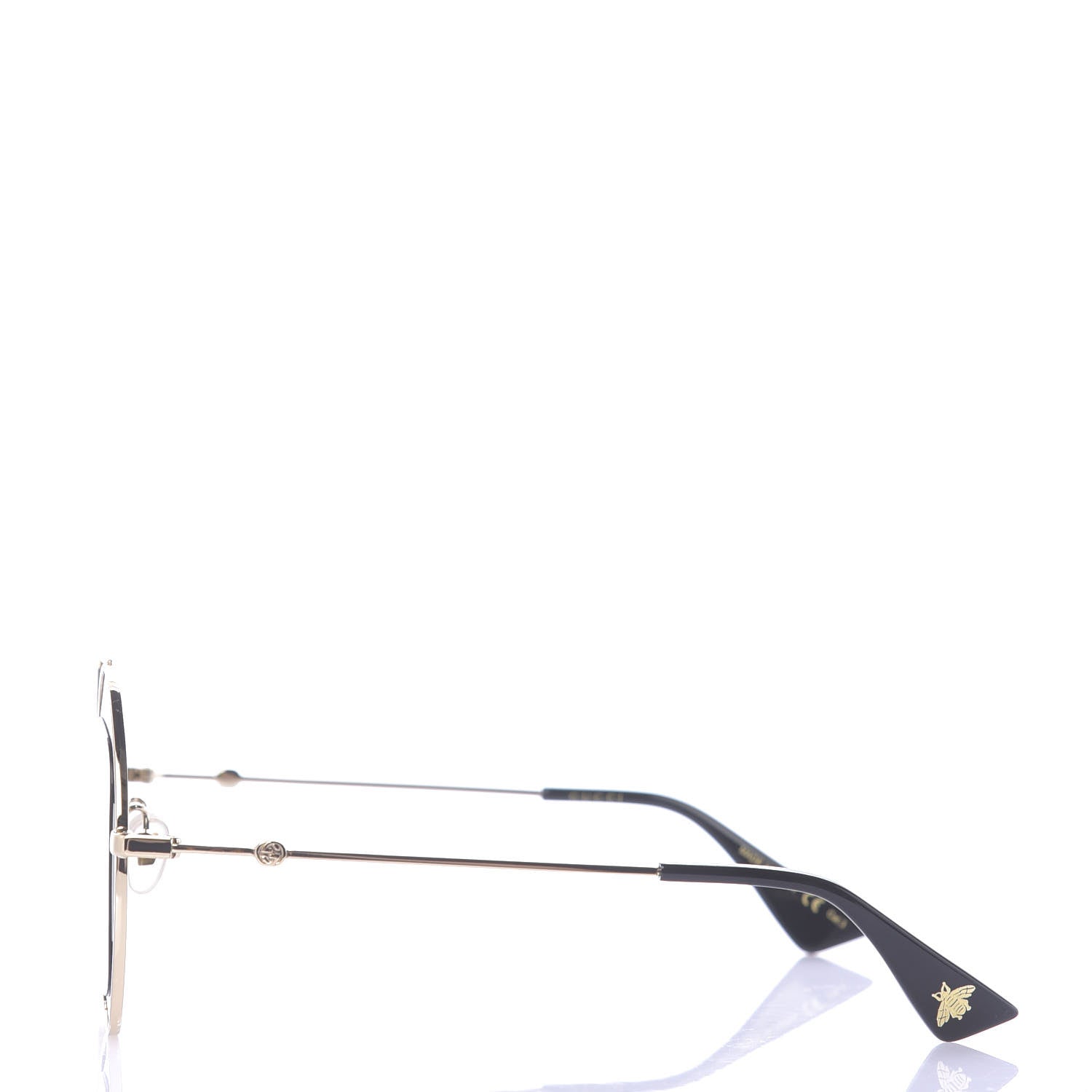 Gucci Round Frame Sylvie Web Sunglasses GG0105S Black 3 of 9