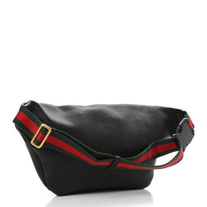 Gucci Grained Calfskin Logo Belt Bag Black 3 of 9