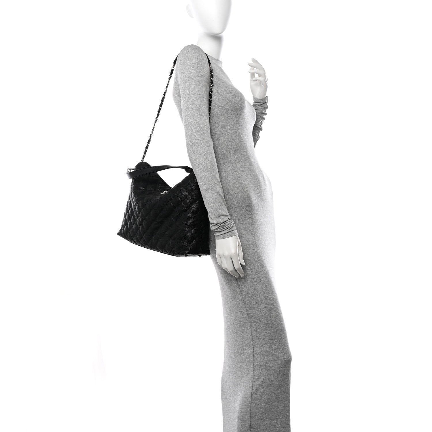 Chanel Caviar Quilted French Riviera Hobo Black 3 of 24