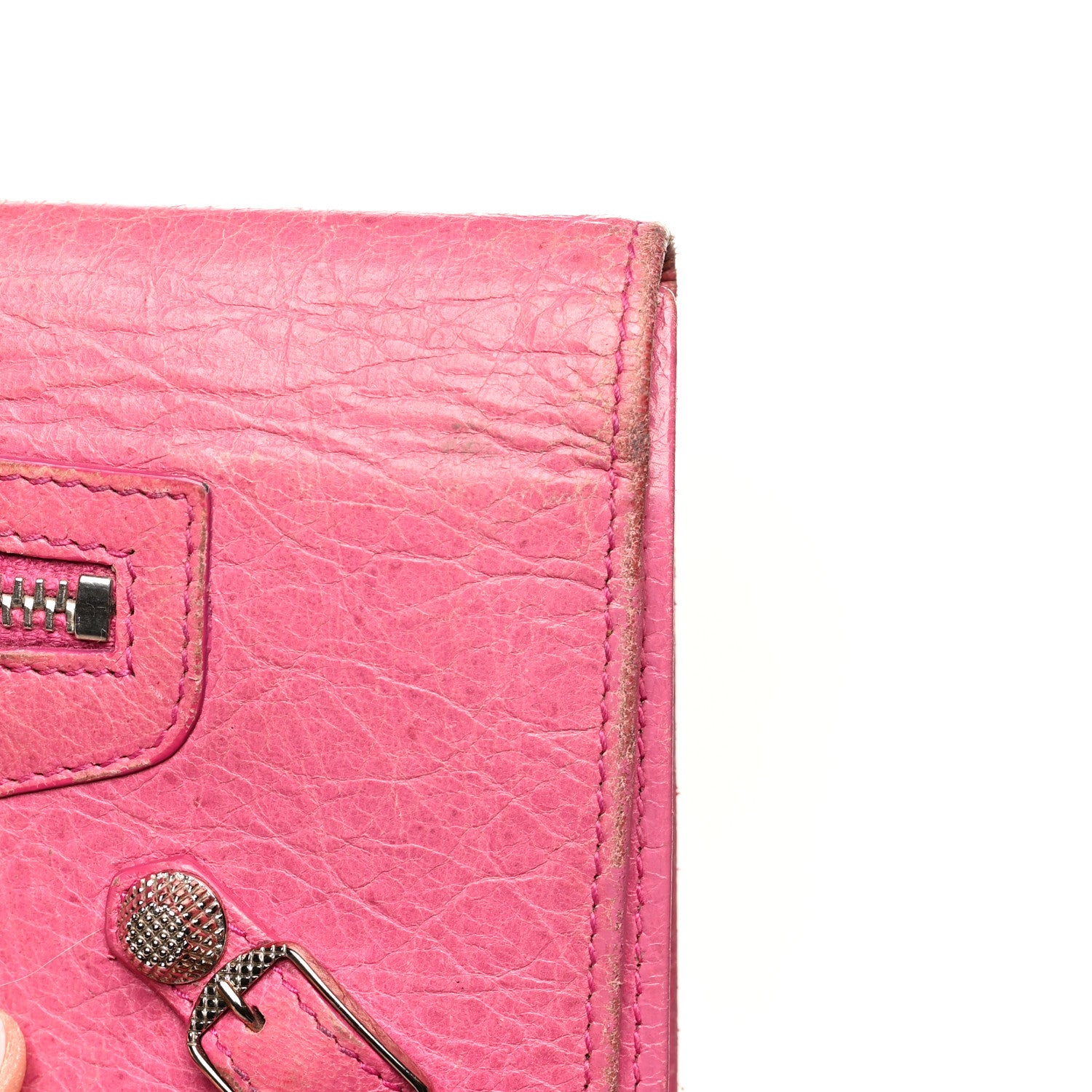 Balenciaga Agneau Giant 12 Silver Hardware Continental Zip Around Wallet Cyclamen 15 of 16