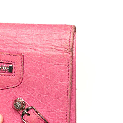 Balenciaga Agneau Giant 12 Silver Hardware Continental Zip Around Wallet Cyclamen 15 of 16