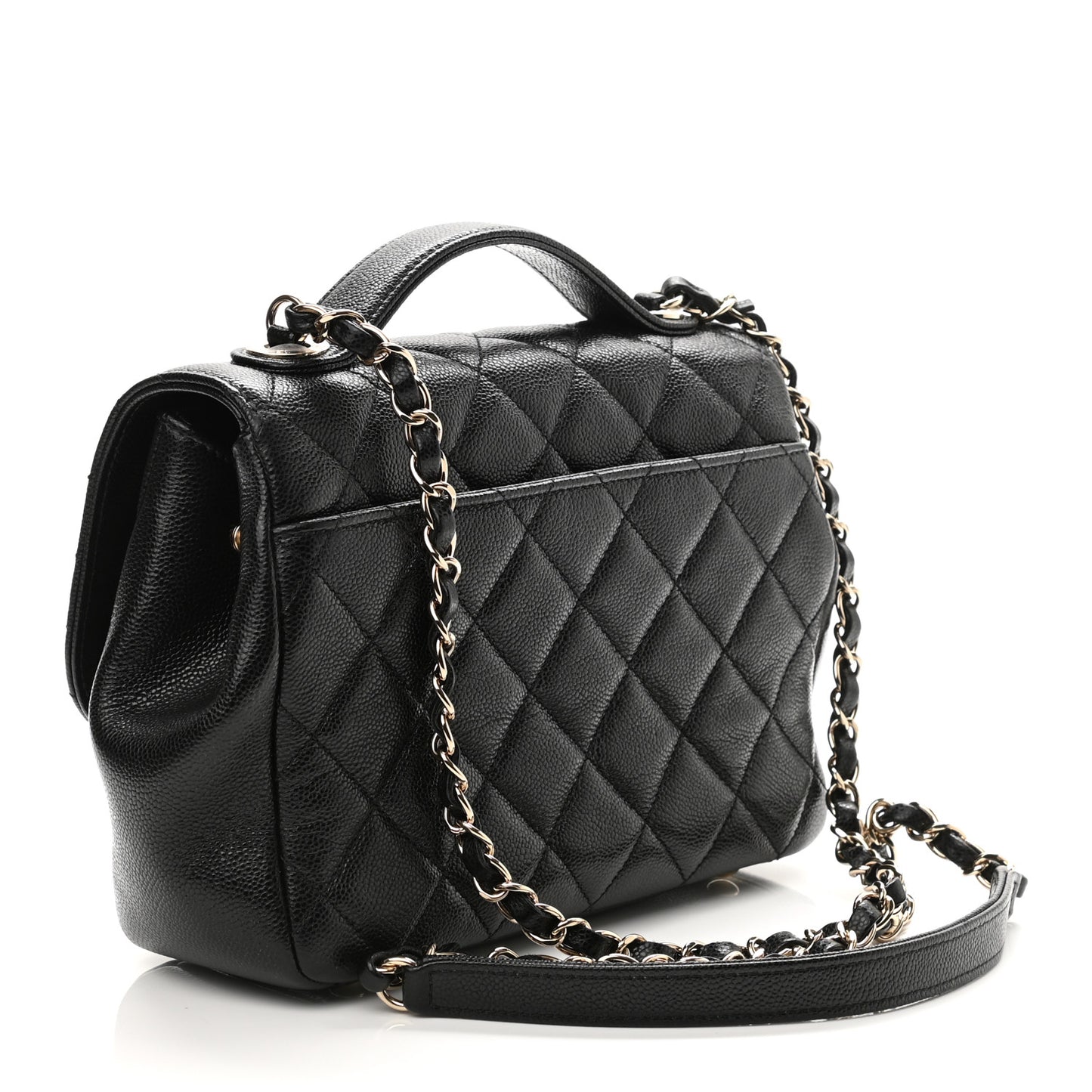 Caviar Quilted Medium Business Affinity Flap Black