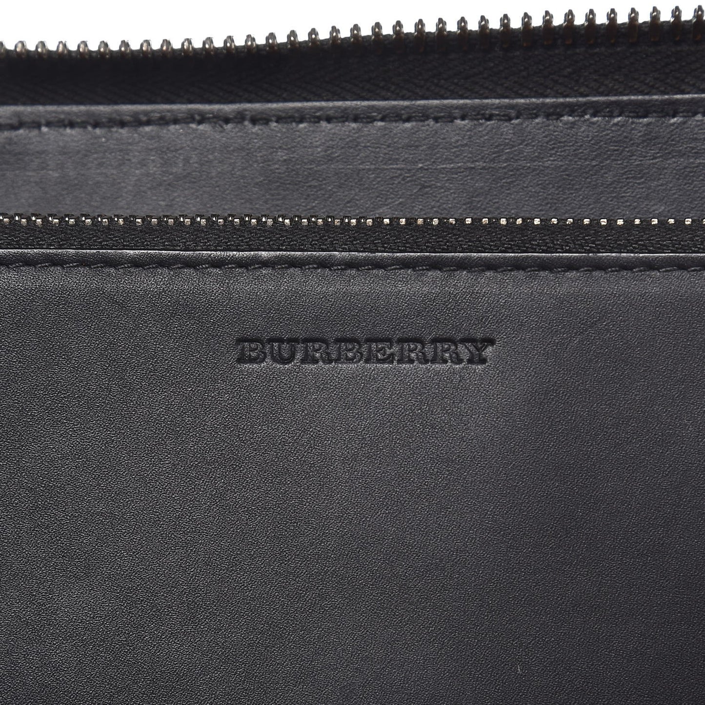 London Grainy Calfskin Renfrew Long Zip Around Wallet Black