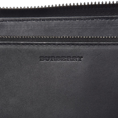 Burberry London Grainy Calfskin Renfrew Long Zip Around Wallet Black 6 of 9