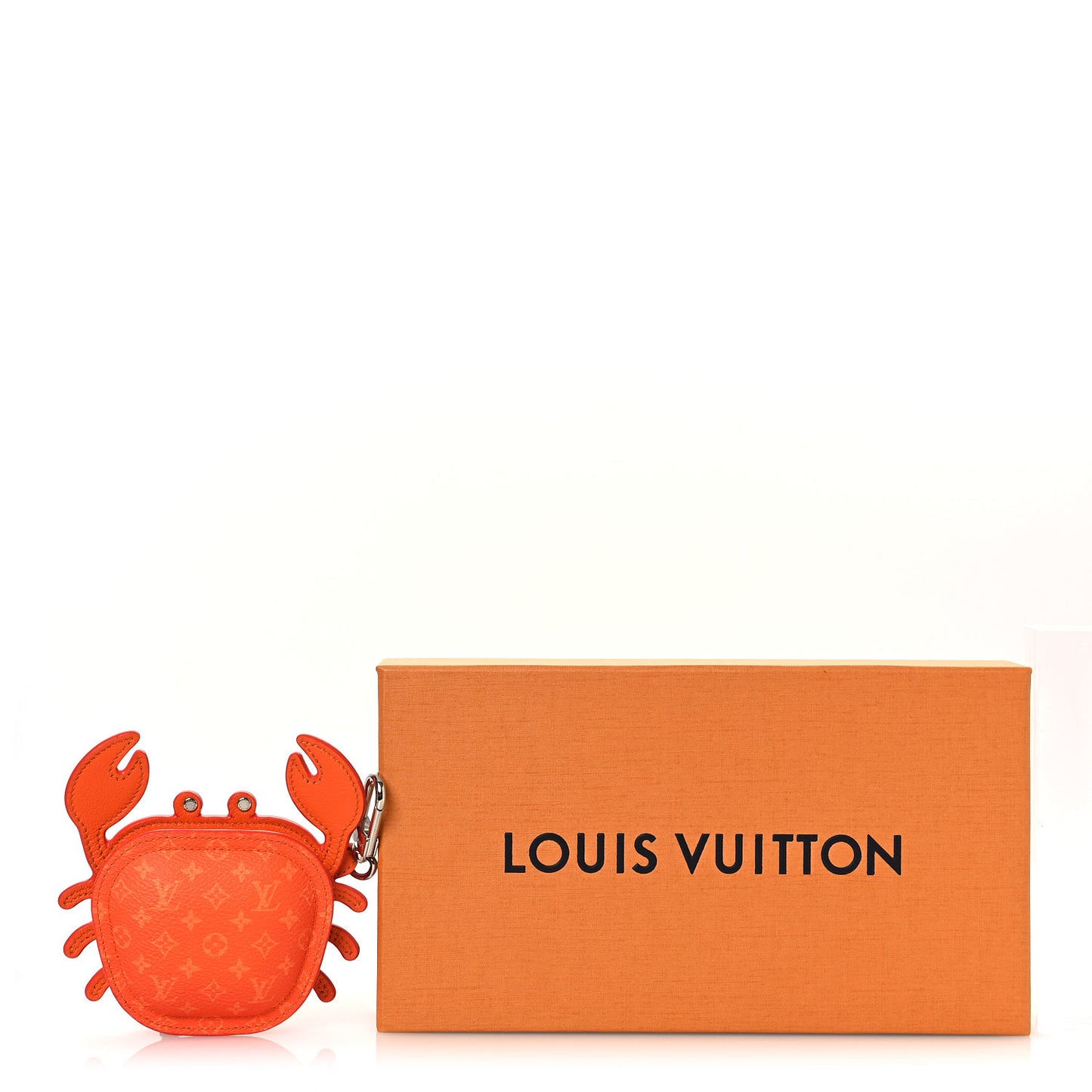 Monogram Crab Bag Charm Orange