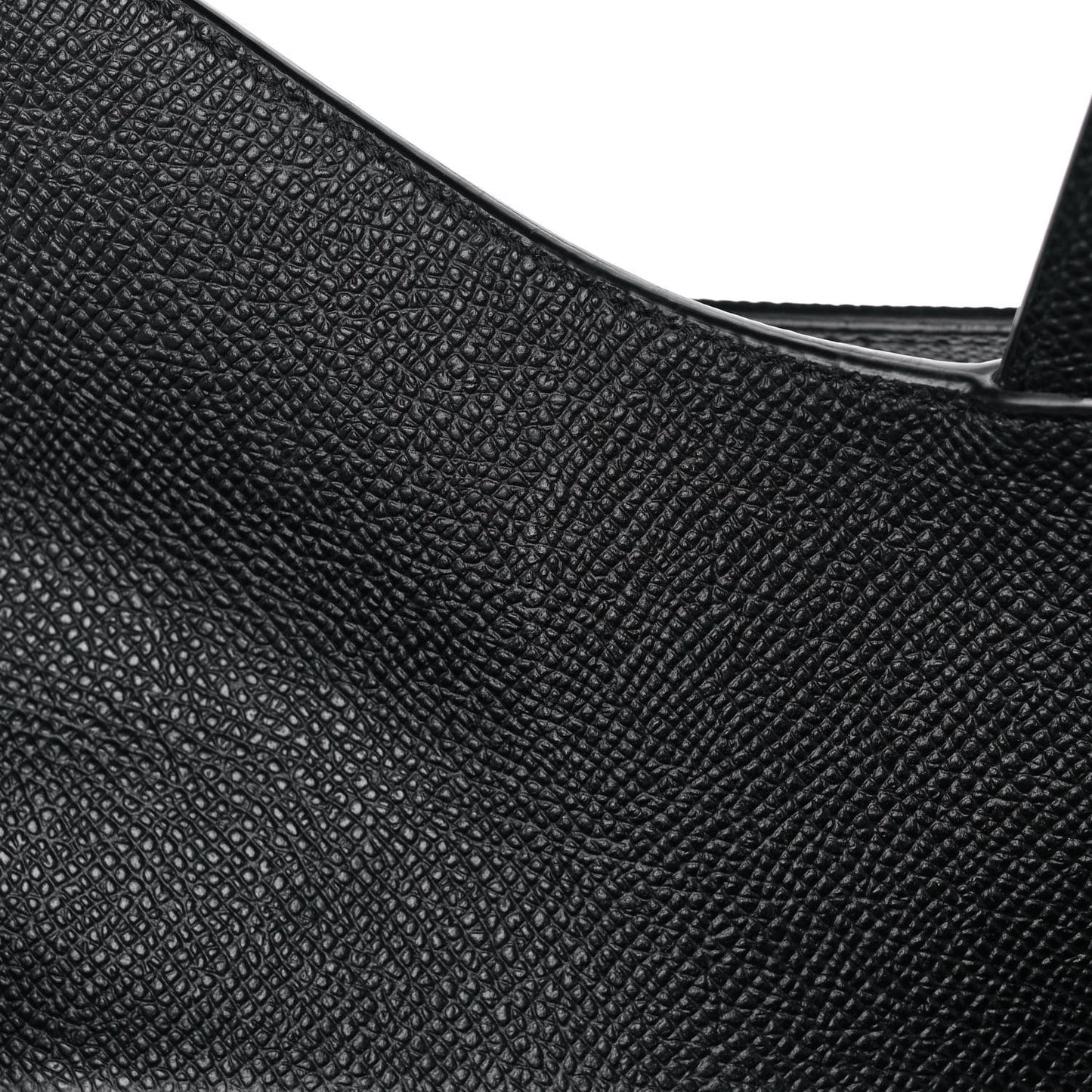 Grained Calfskin Saddle Bag Black