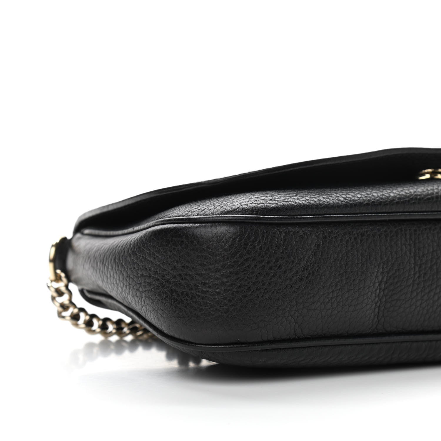 Gucci Pebbled Calfskin Medium Soho Flap Crossbody Black 9 of 13