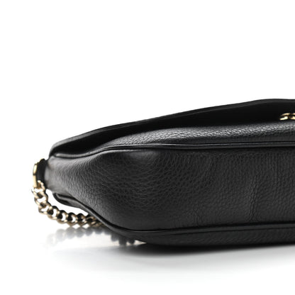 Gucci Pebbled Calfskin Medium Soho Flap Crossbody Black 9 of 13