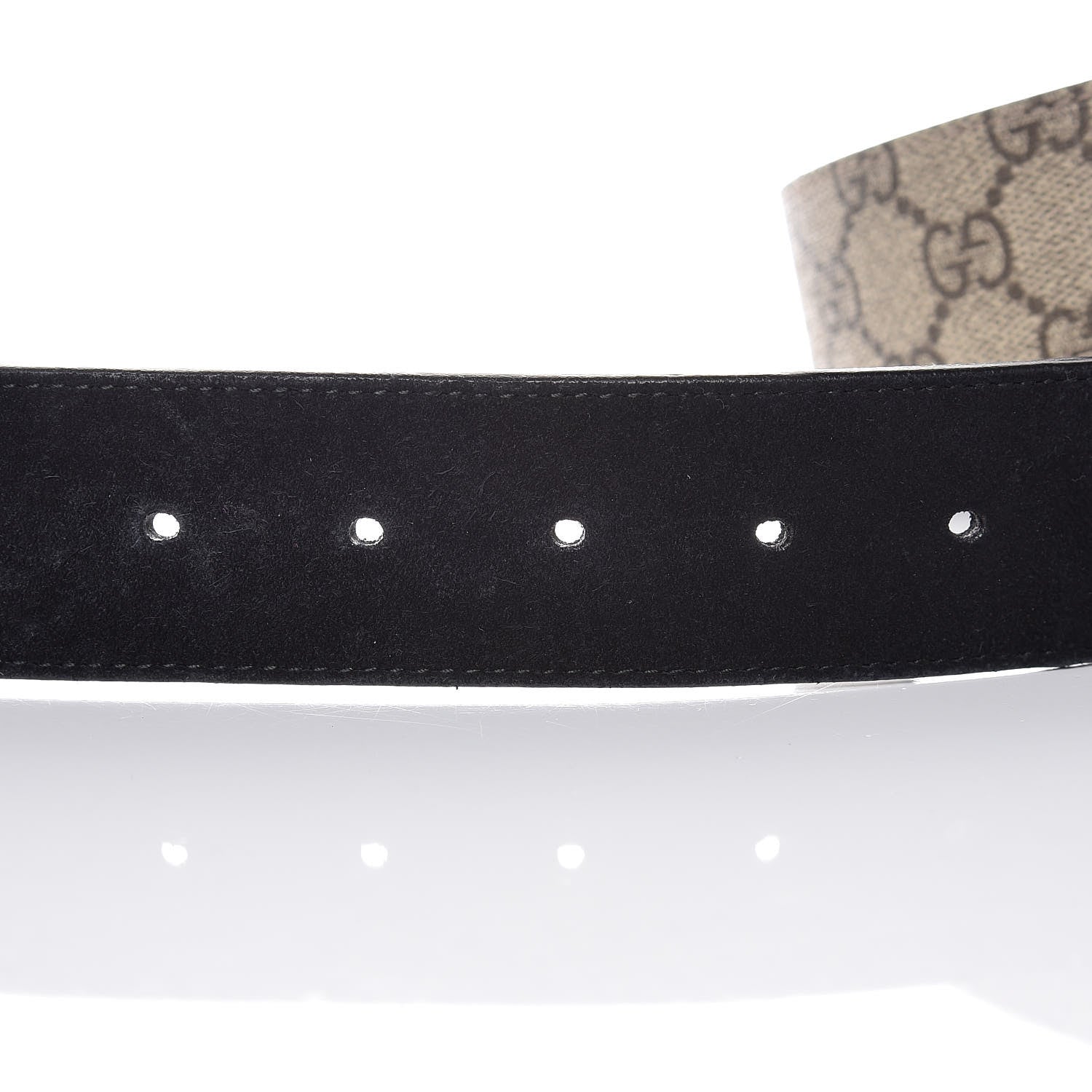 Gucci GG Supreme Monogram Suede Dionysus 40mm Belt 70 28 Beige Black 5 of 6