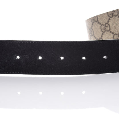 Gucci GG Supreme Monogram Suede Dionysus 40mm Belt 70 28 Beige Black 5 of 6