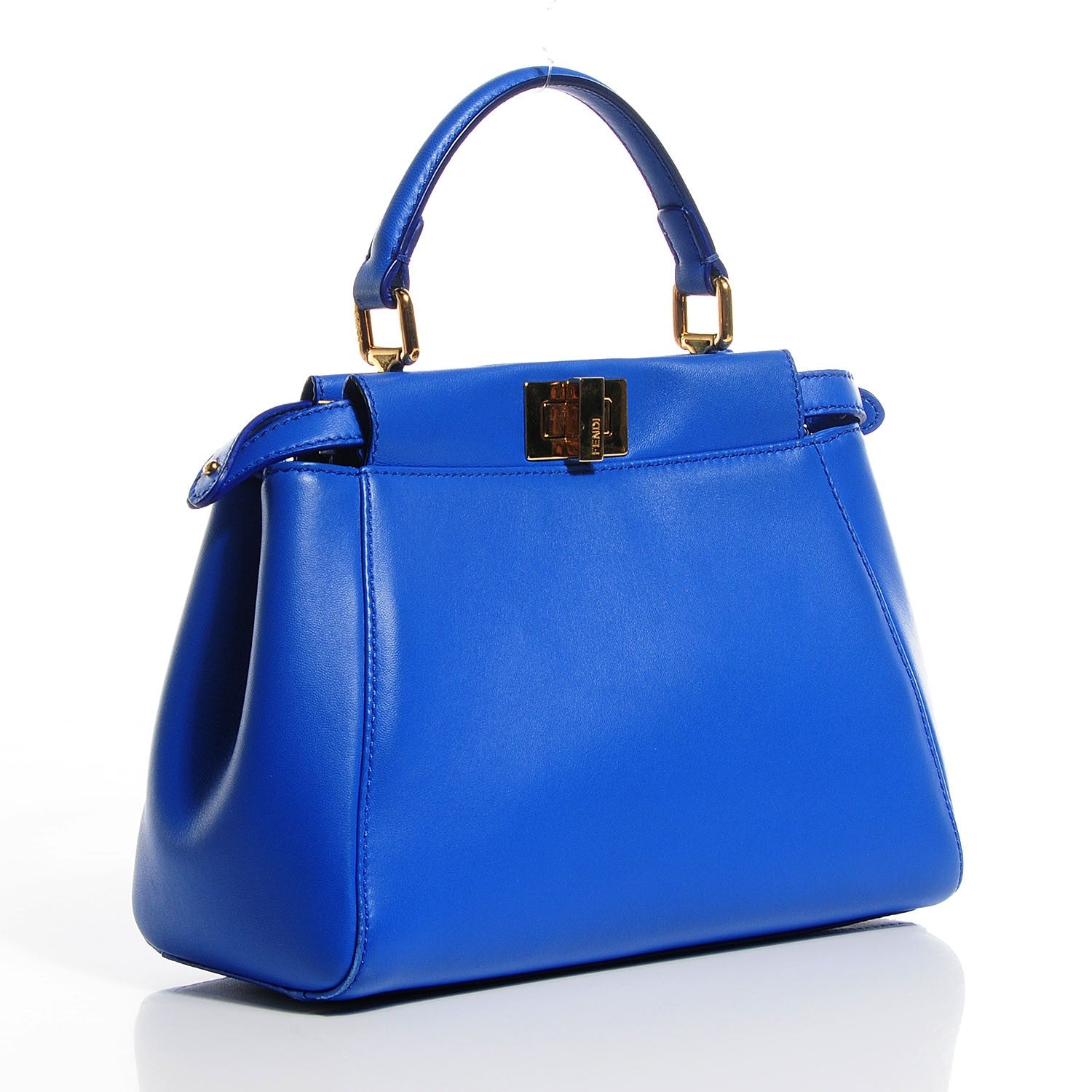 Fendi Nappa Mini Peekaboo Iconic Satchel Bleuette 3 of 10