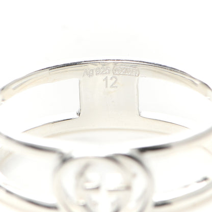 Gucci Sterling Silver 6mm Interlocking G Open Band Ring 52 6 5 of 5