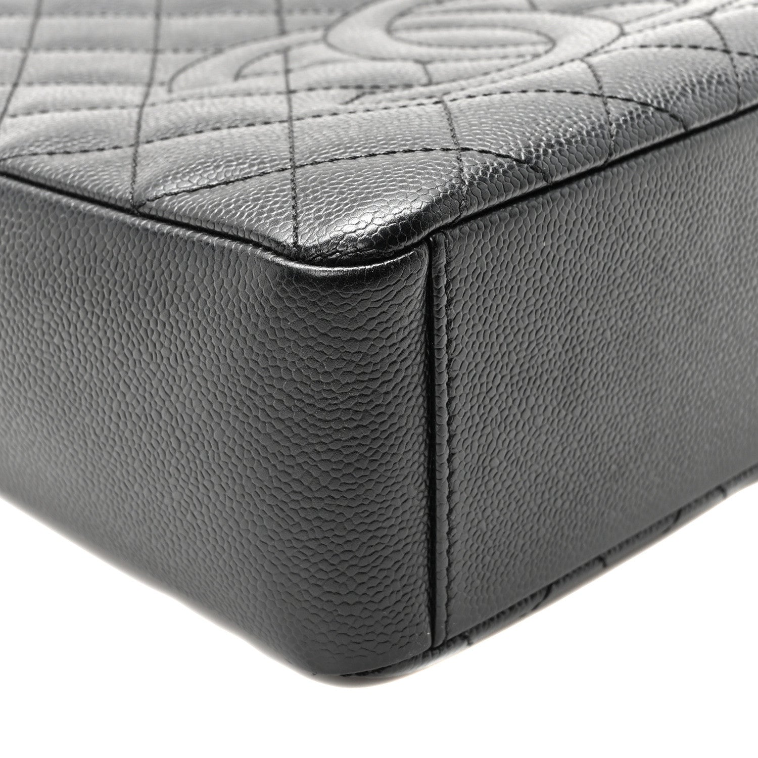 Chanel Caviar Quilted Petit Shopping Tote PST Black 9 of 10