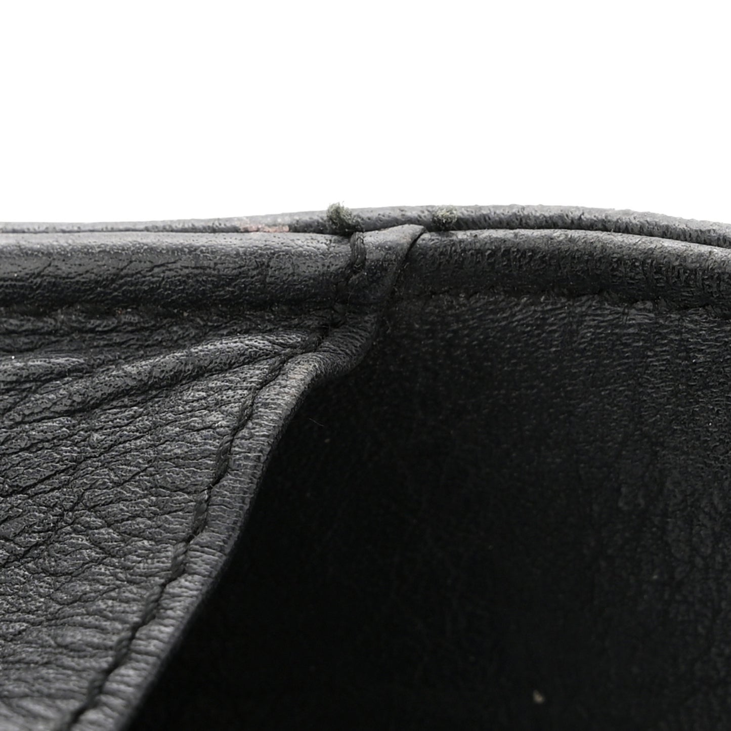 Calfskin Diamond Stitched Card Holder Wallet Black
