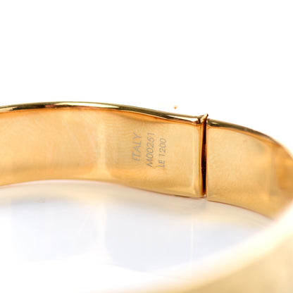 Louis Vuitton Brass Monogram Nanogram Cuff S Gold 5 of 5