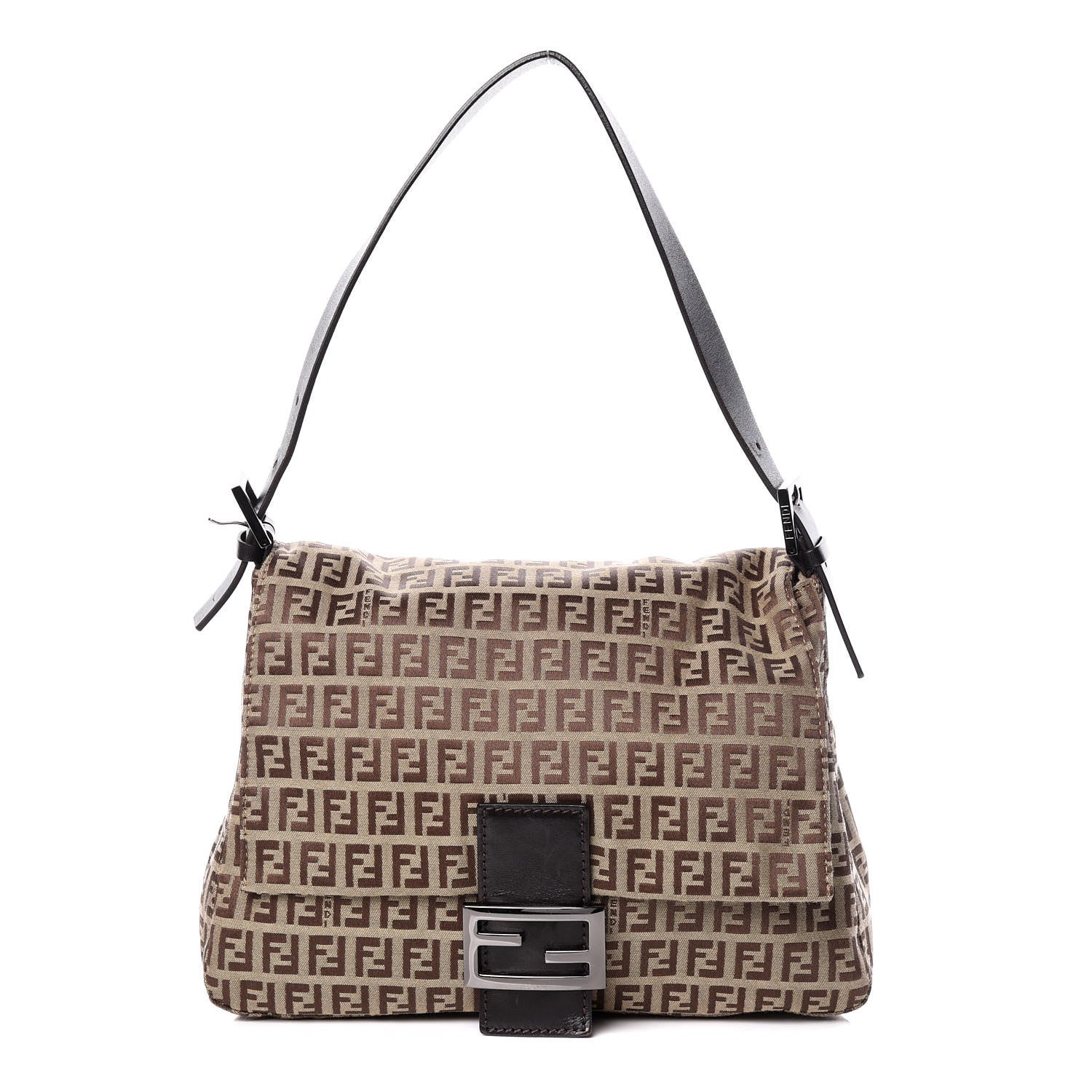 Fendi Zucchino Mama Baguette Dark Brown 1 of 10