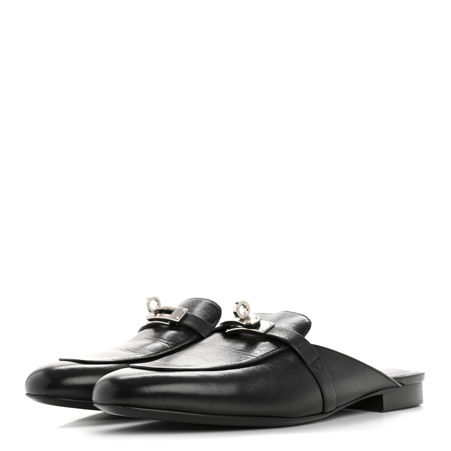 Hermes Goatskin Oz Mules 39 Black 4 of 12