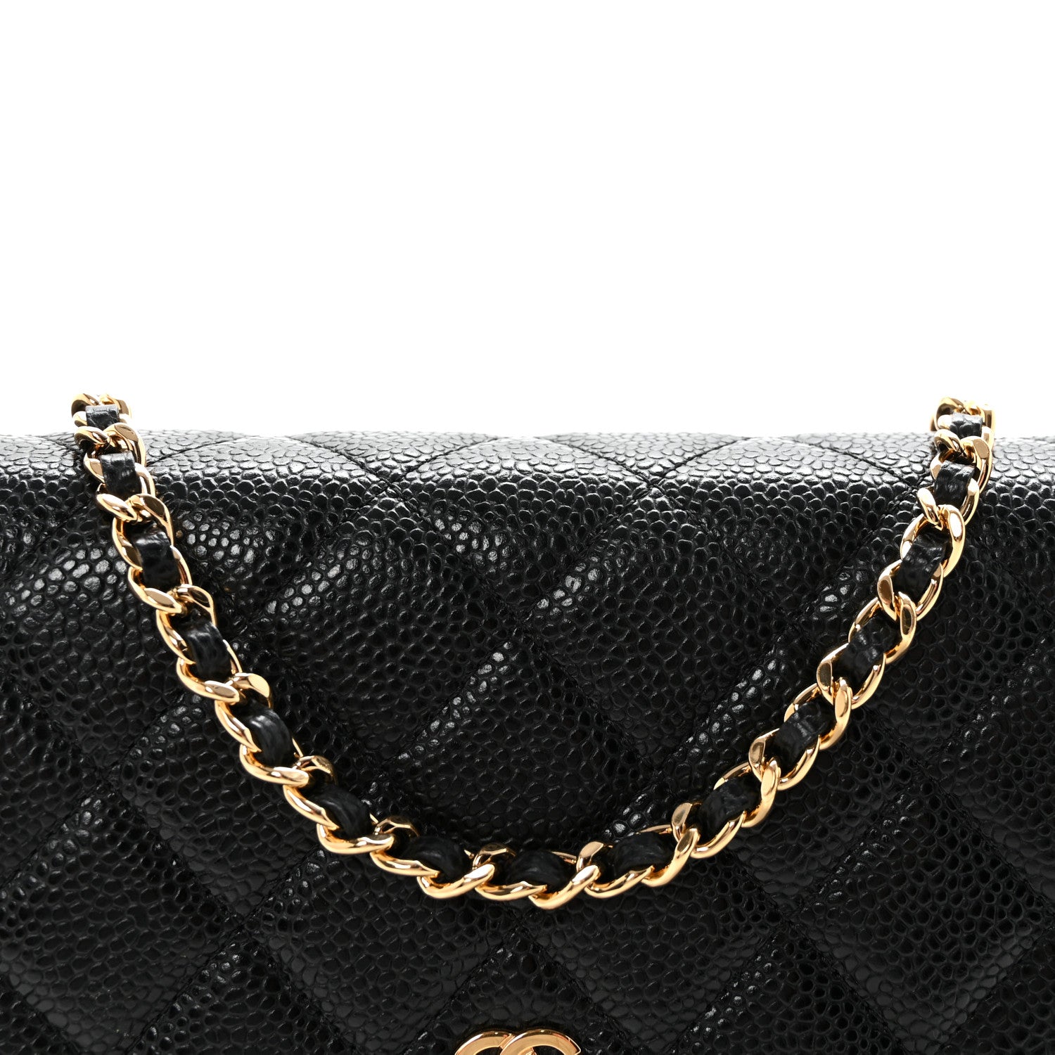 Chanel Caviar Quilted Wallet on Chain WOC Black 9 of 12