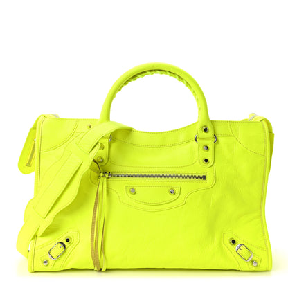 Balenciaga Agneau Classic Silver Hardware City Jaune Fluo 1 of 11