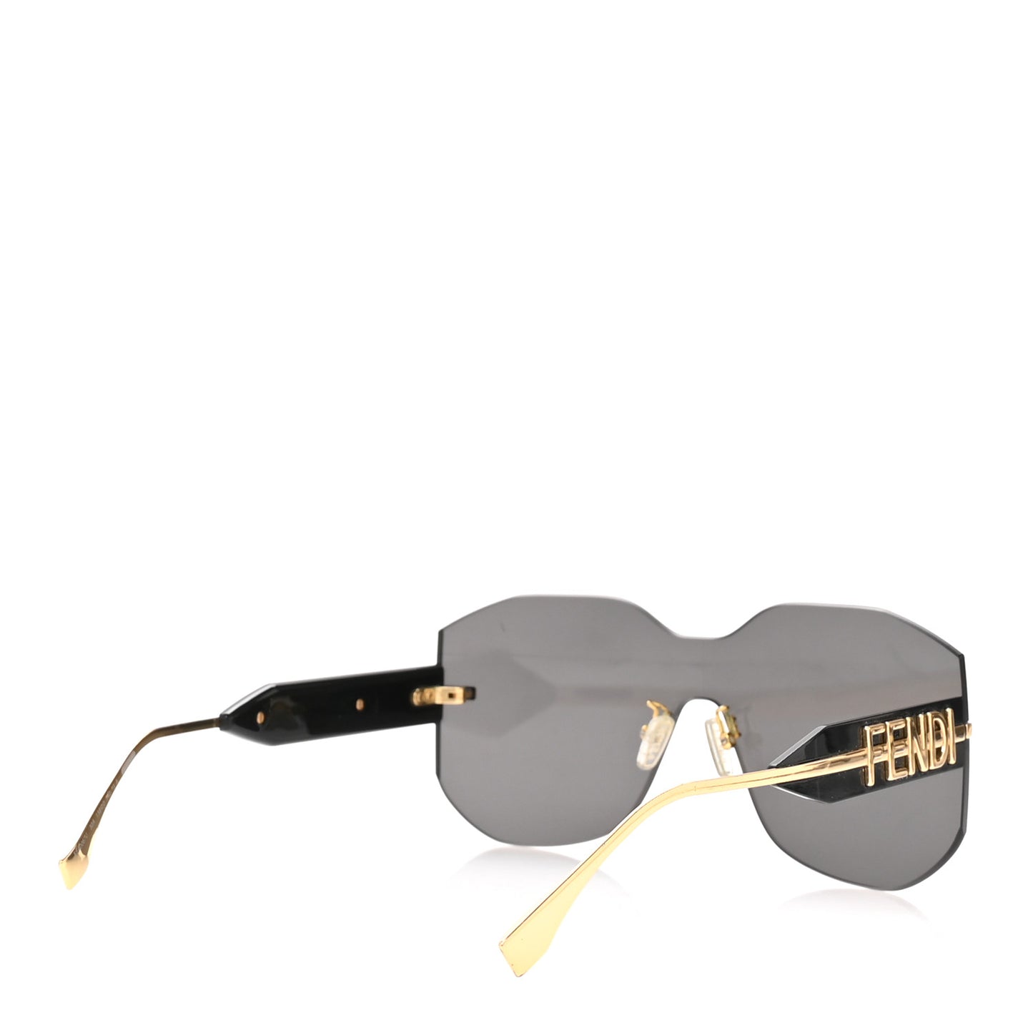 Acetate Metal Fendigraphy Shield Sunglasses FE 40067U  Black