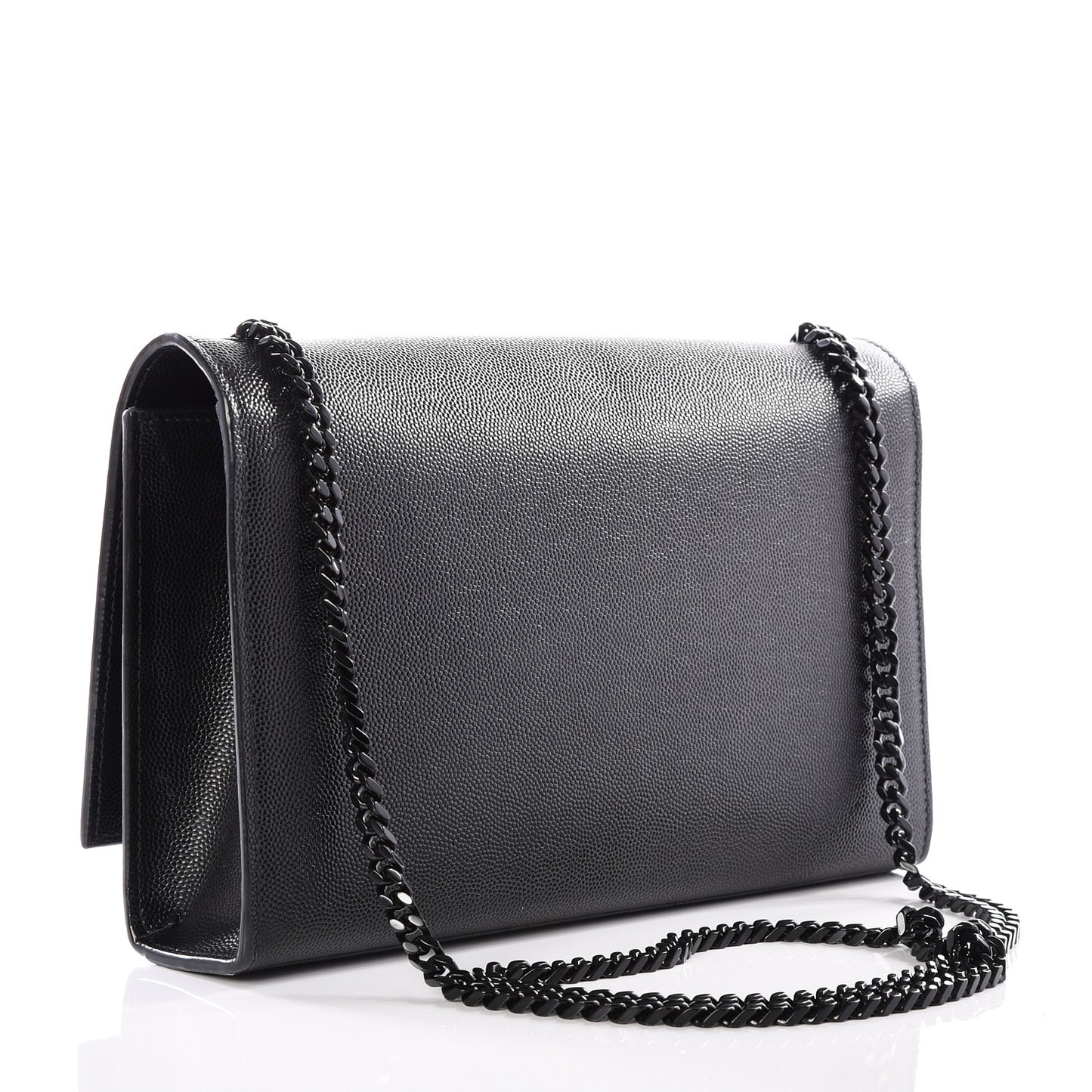 Grain De Poudre Medium Classic Monogram Kate Satchel Black