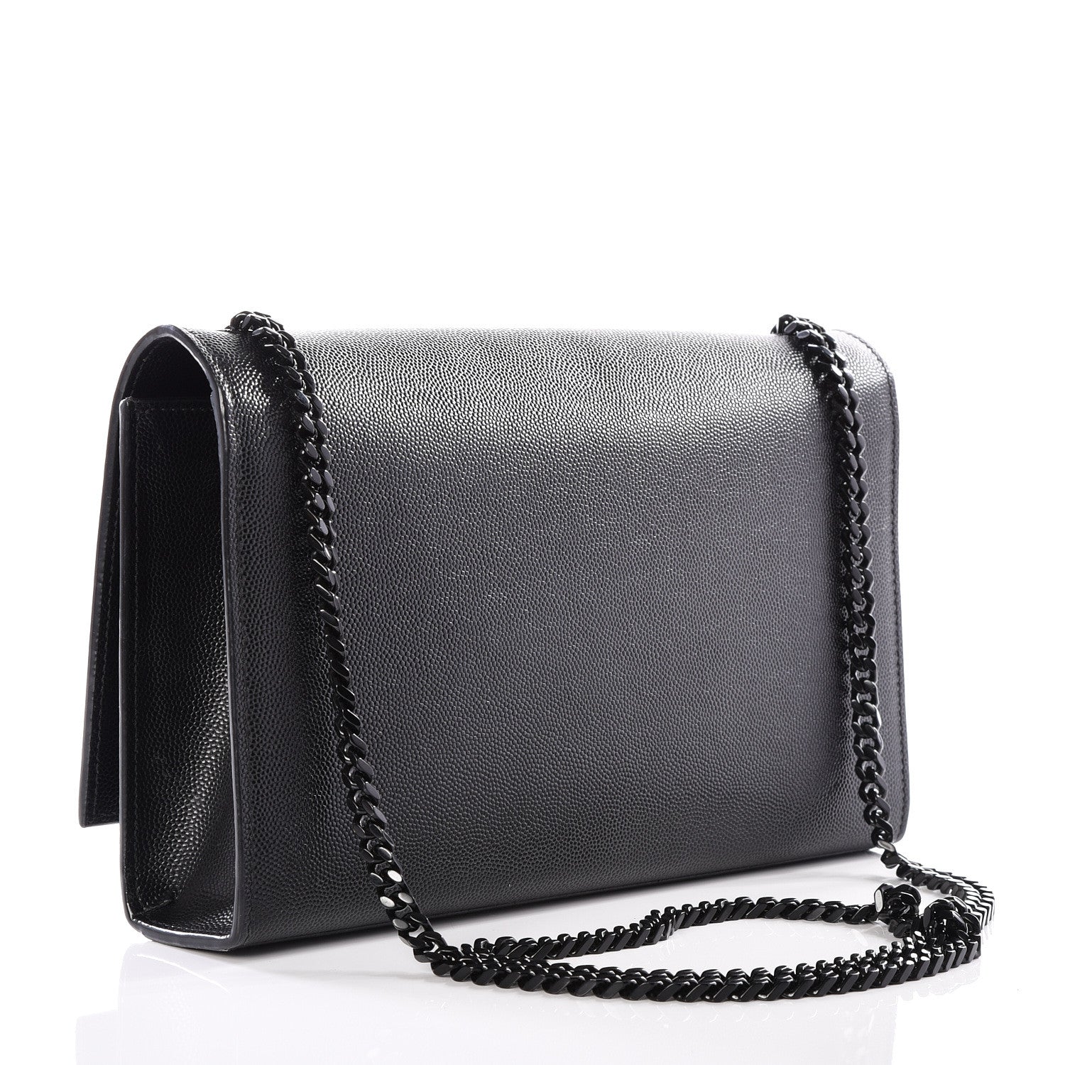 Saint Laurent Grain De Poudre Medium Classic Monogram Kate Satchel Black 2 of 11