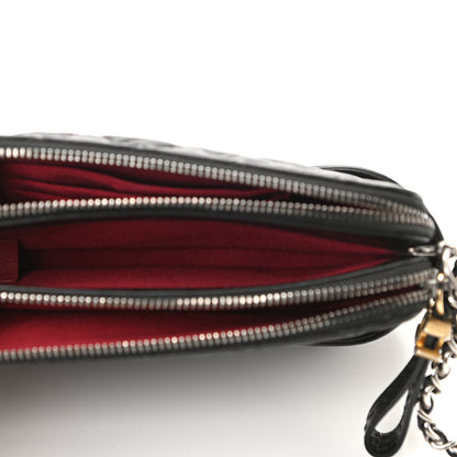 Chanel Aged Calfskin Quilted Small Gabrielle Clutch With Chain Black 5 of 11