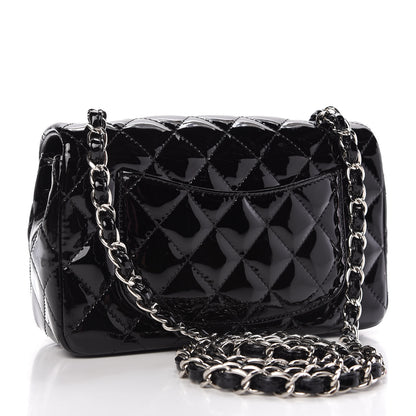 Chanel Patent Calfskin Quilted Mini Rectangular Flap Black 3 of 11