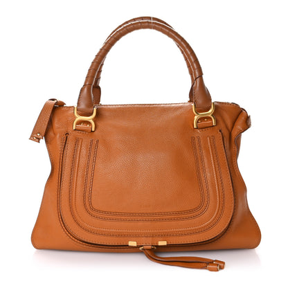 Chloe Calfskin Large Marcie Satchel Brown Sugar 1 of 10