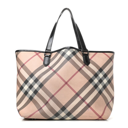 Burberry Supernova Check Large Nickie Tote Black 1 of 10