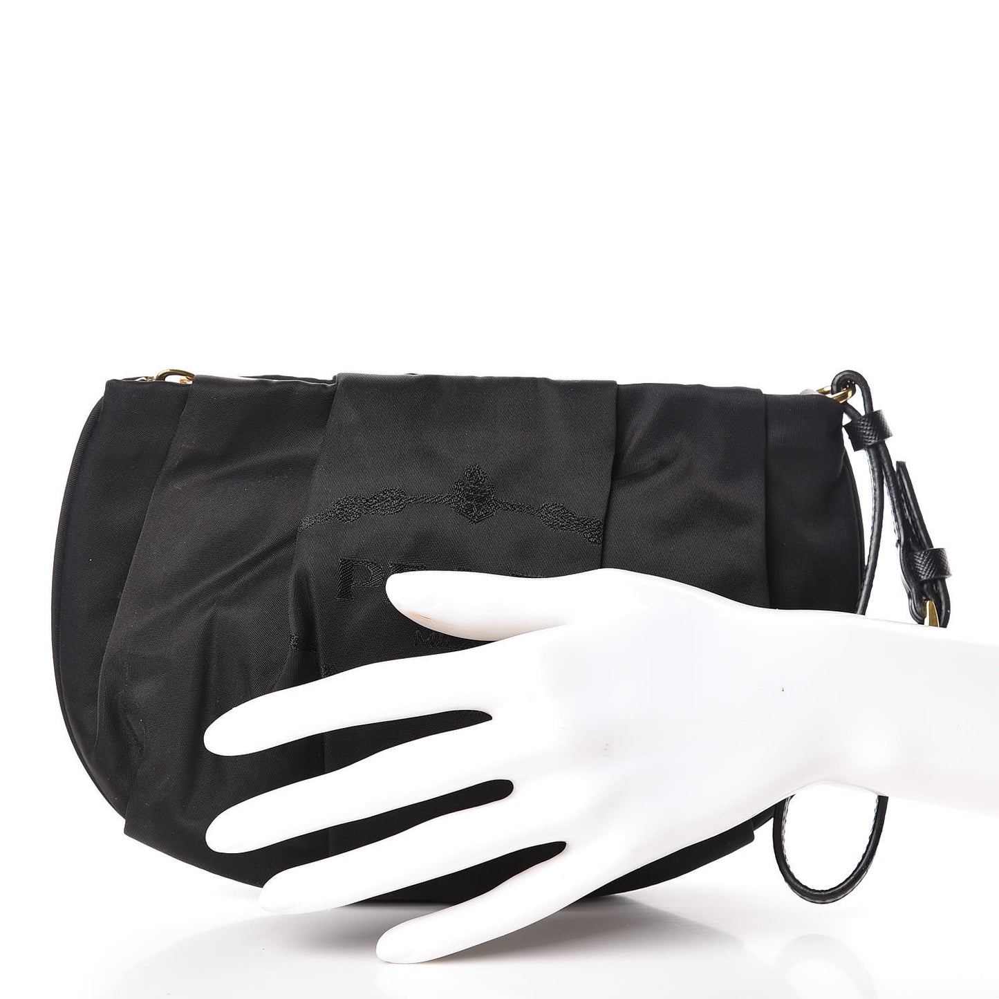Tessuto Nylon Clutch Wristlet Black