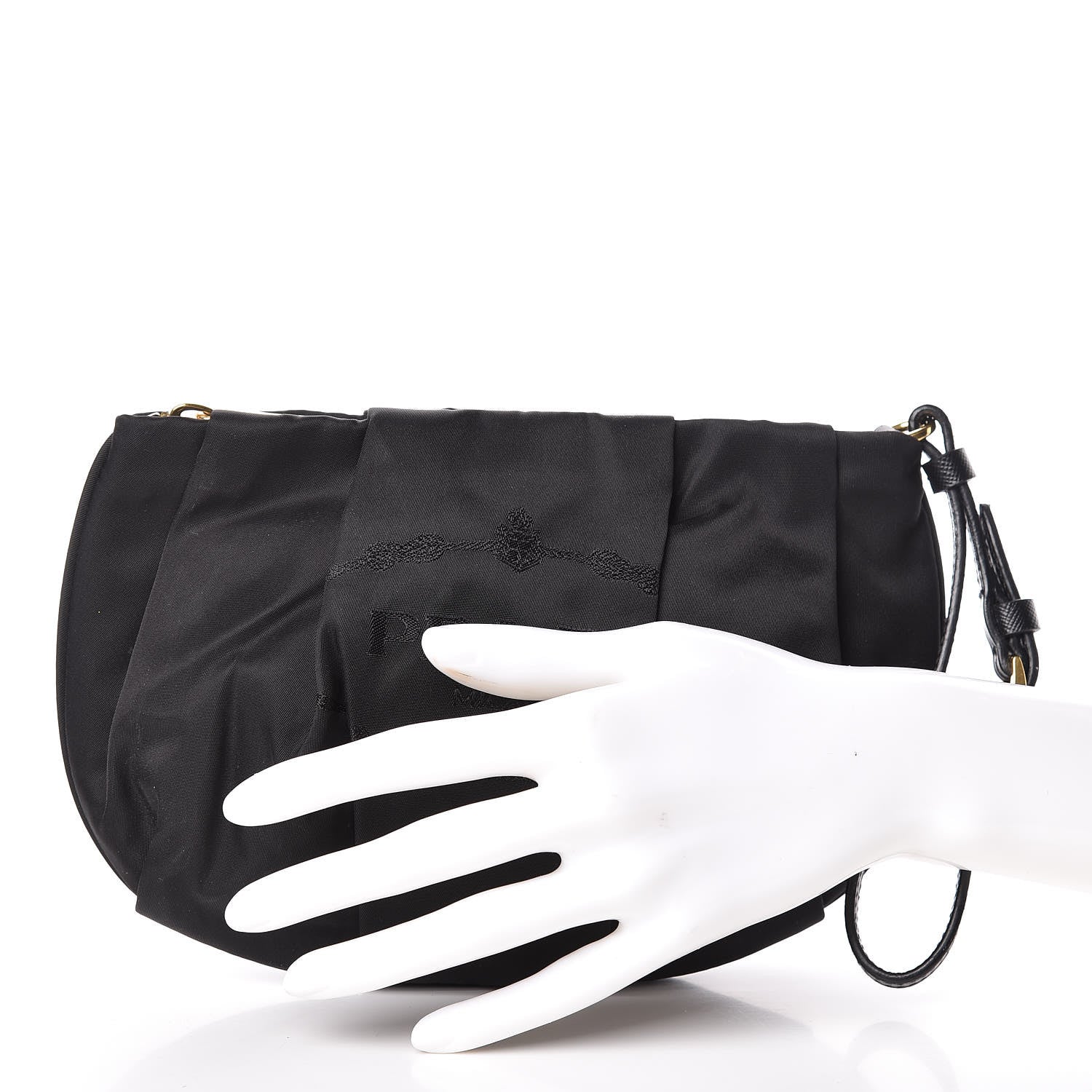 Prada Tessuto Nylon Clutch Wristlet Black 2 of 10