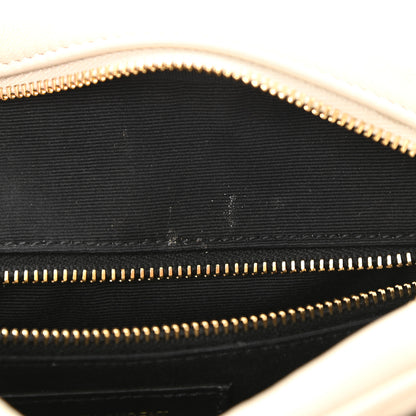 Saint Laurent Lambskin Quilted Victoire Camera Bag Blanc Vintage 11 of 11