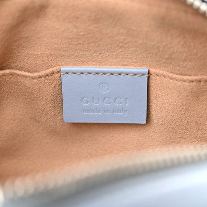 Gucci Calfskin Matelasse Mini GG Marmont Chain Shoulder Bag Porcelain Light Blue 6 of 16