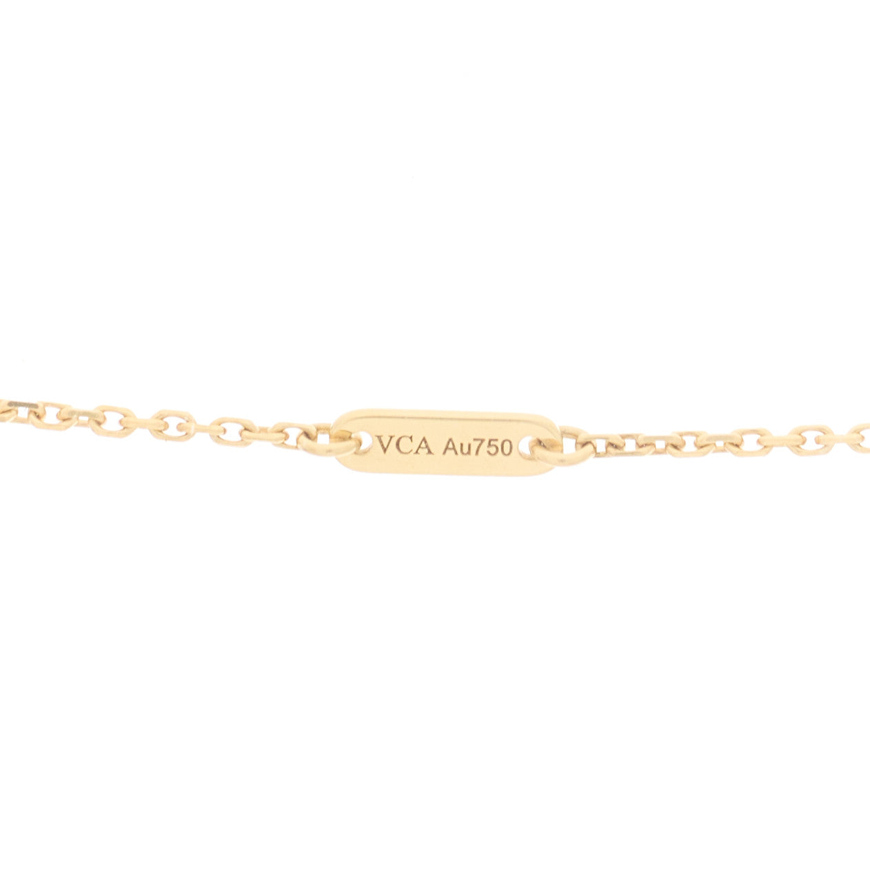 Van Cleef & Arpels 18K Yellow Gold Mother of Pearl Sweet Alhambra Pendant Necklace 4 of 6