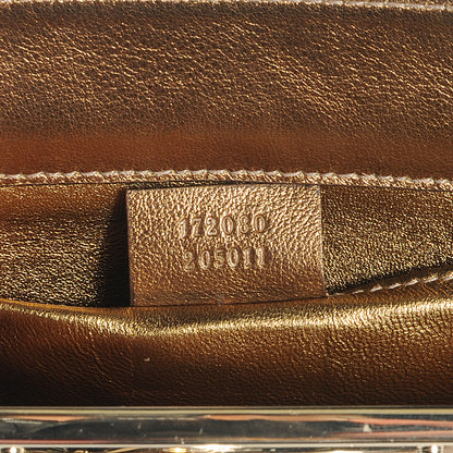 Gucci Metallic Calfskin Britt Clutch Bronze 7 of 7