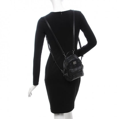 MCM Visetos Side Suds X-Mini Stark Bebe Boo Backpack Black 2 of 14