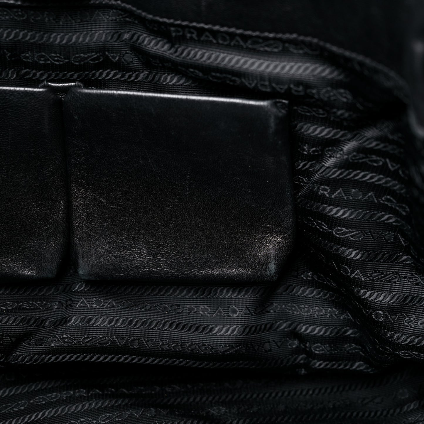 Tessuto Nylon Gaufre Drawstring Tote Black