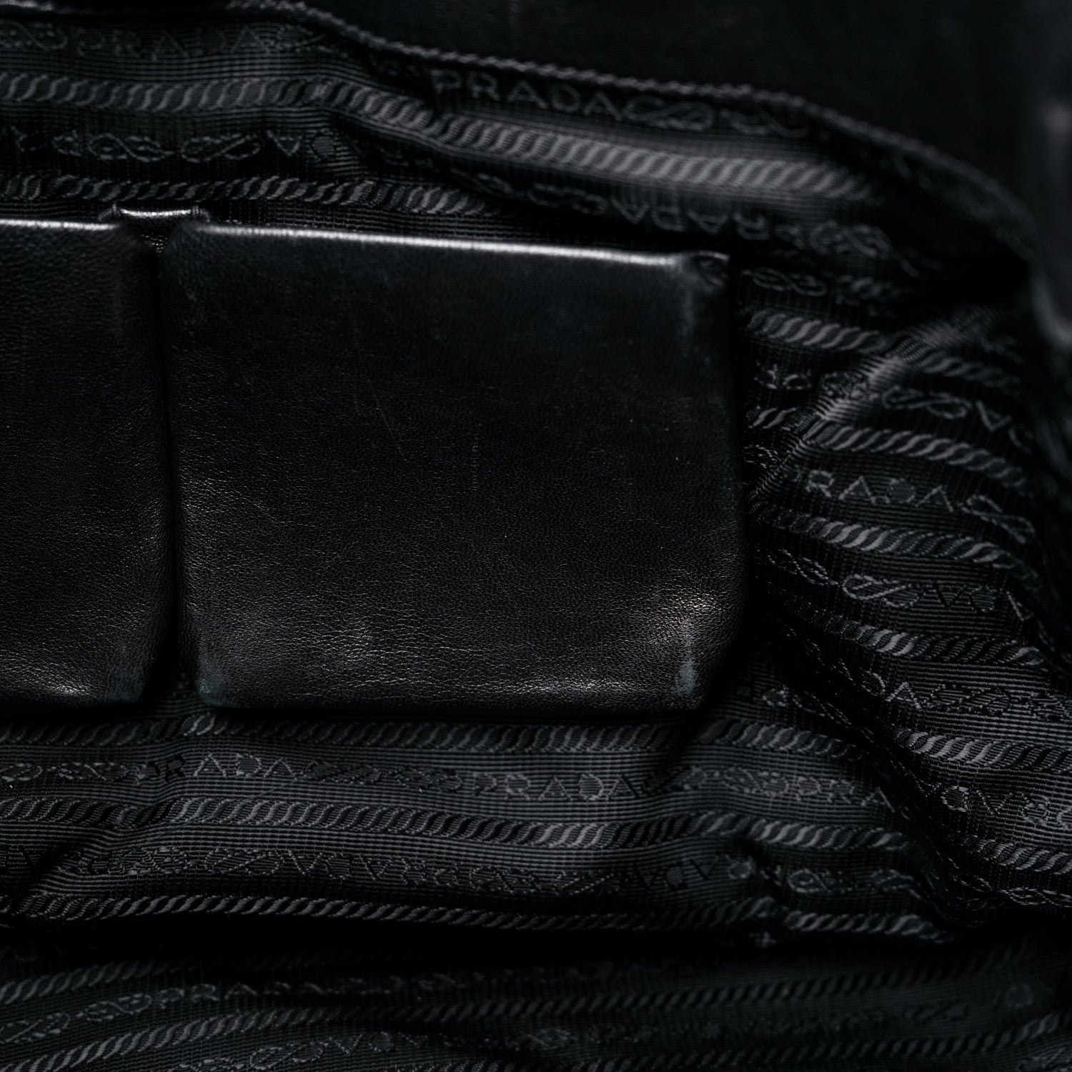 Prada Tessuto Nylon Gaufre Drawstring Tote Black 9 of 14