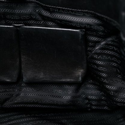 Prada Tessuto Nylon Gaufre Drawstring Tote Black 9 of 14