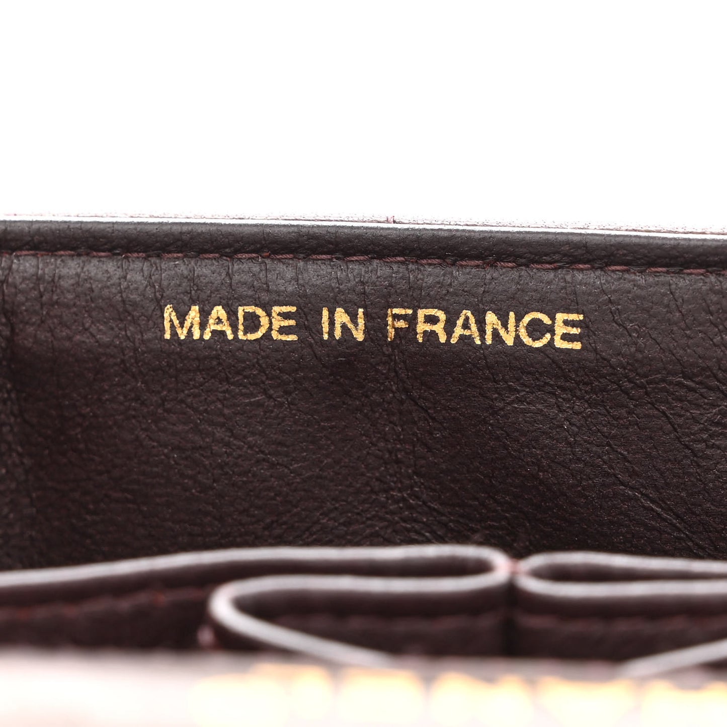 Lambskin East West Chocolate Bar Flap Brown