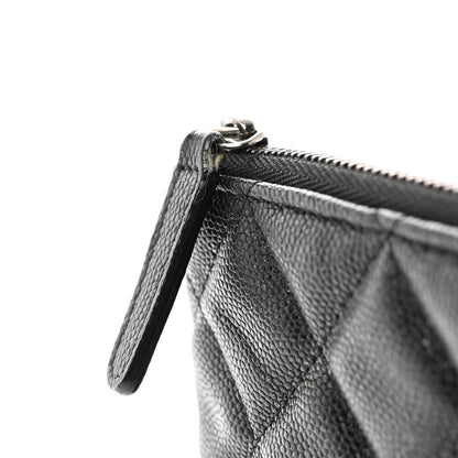 Chanel Iridescent Caviar Quilted Large Cosmetic Case Black 9 of 9