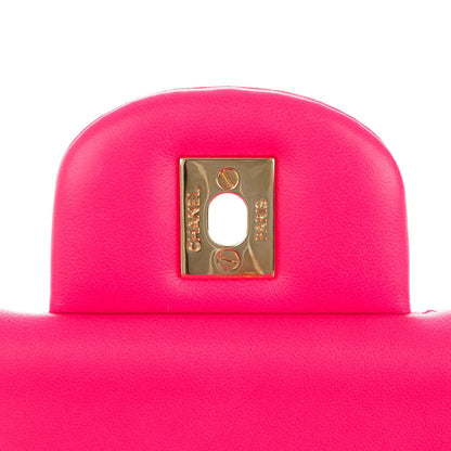 Chanel Lambskin Quilted Jumbo Double Flap Fuchsia 5 of 8